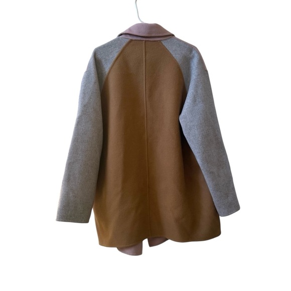 ACNE STUDIOS Odine Double Breasted Wool Coat in Powder Pink Melange Sz 36/Small - Picture 5 of 8